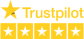Trustpilot-Bewertung mit fünf gelben Sternen.